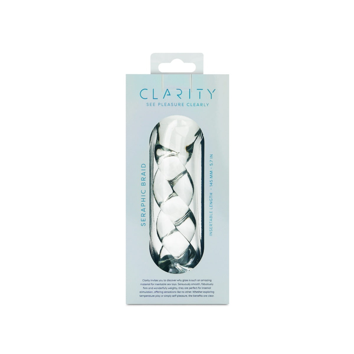 Seraphic Braid 5.7 Inch Borosilicate Glass Dildo Handblown Spiral Design Dildo > Glass > Dildos