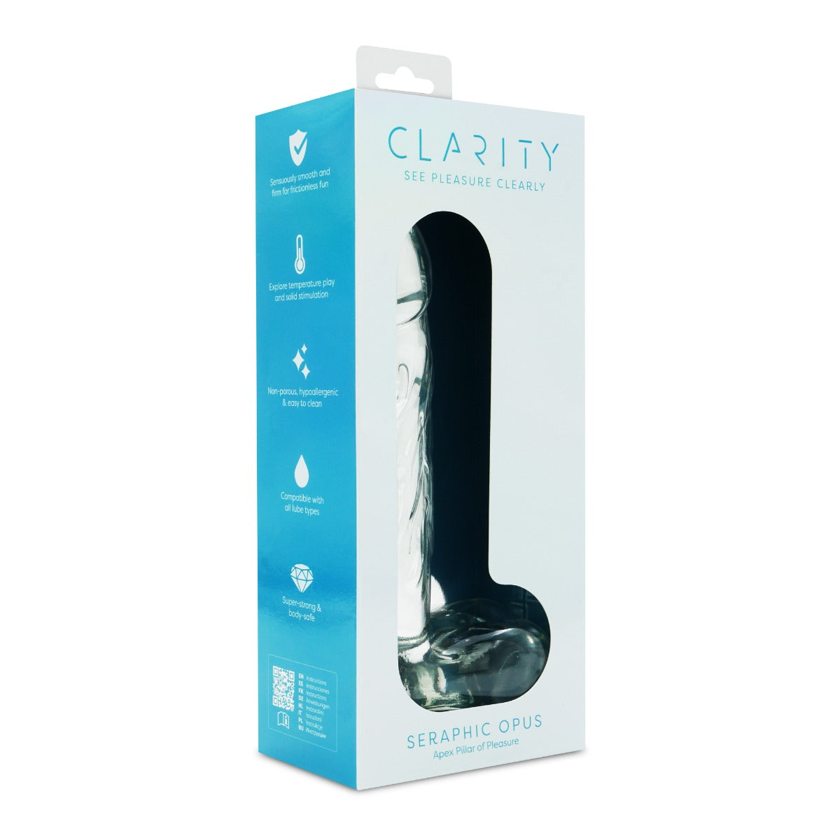 Seraphic Opus Handblown 7.2 Inch Borosilicate Glass Dildo Body-Safe Durable Material > Glass > Dildos