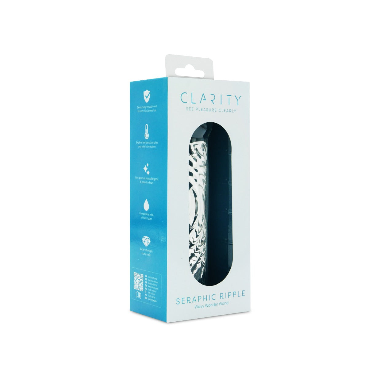 Seraphic Ripple Handblown Borosilicate Glass Dildo – Textured 6.2 Inch Insertable Length > Glass > Dildos