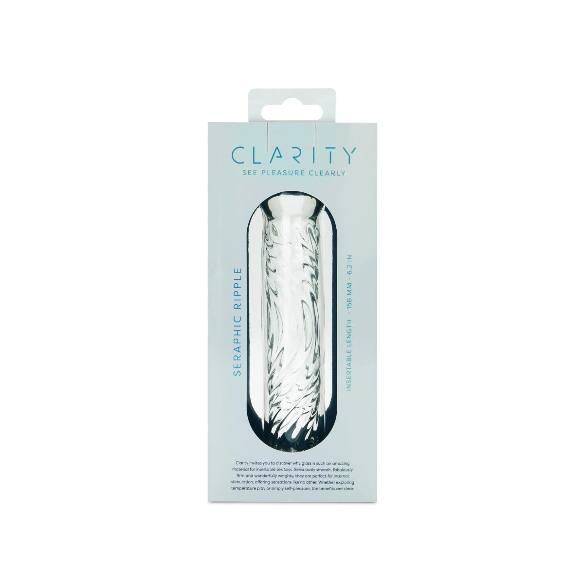 Seraphic Ripple Handblown Borosilicate Glass Dildo – Textured 6.2 Inch Insertable Length > Glass > Dildos