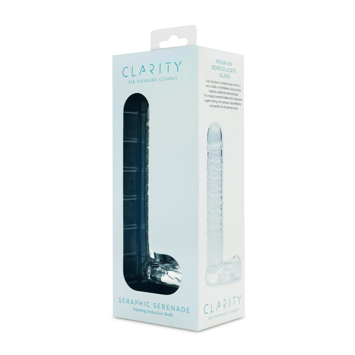 Seraphic Serenade Hand-Blown Borosilicate Glass Dildo 5.7 Inch Sculpted Design > Glass > Dildos