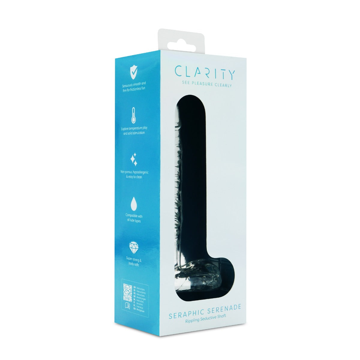 Seraphic Serenade Hand-Blown Borosilicate Glass Dildo 5.7 Inch Sculpted Design > Glass > Dildos