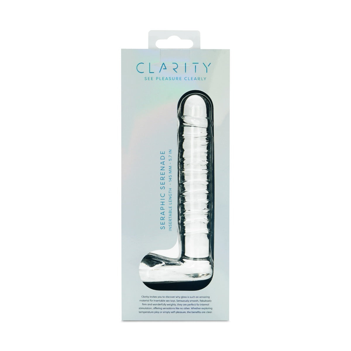 Seraphic Serenade Hand-Blown Borosilicate Glass Dildo 5.7 Inch Sculpted Design > Glass > Dildos