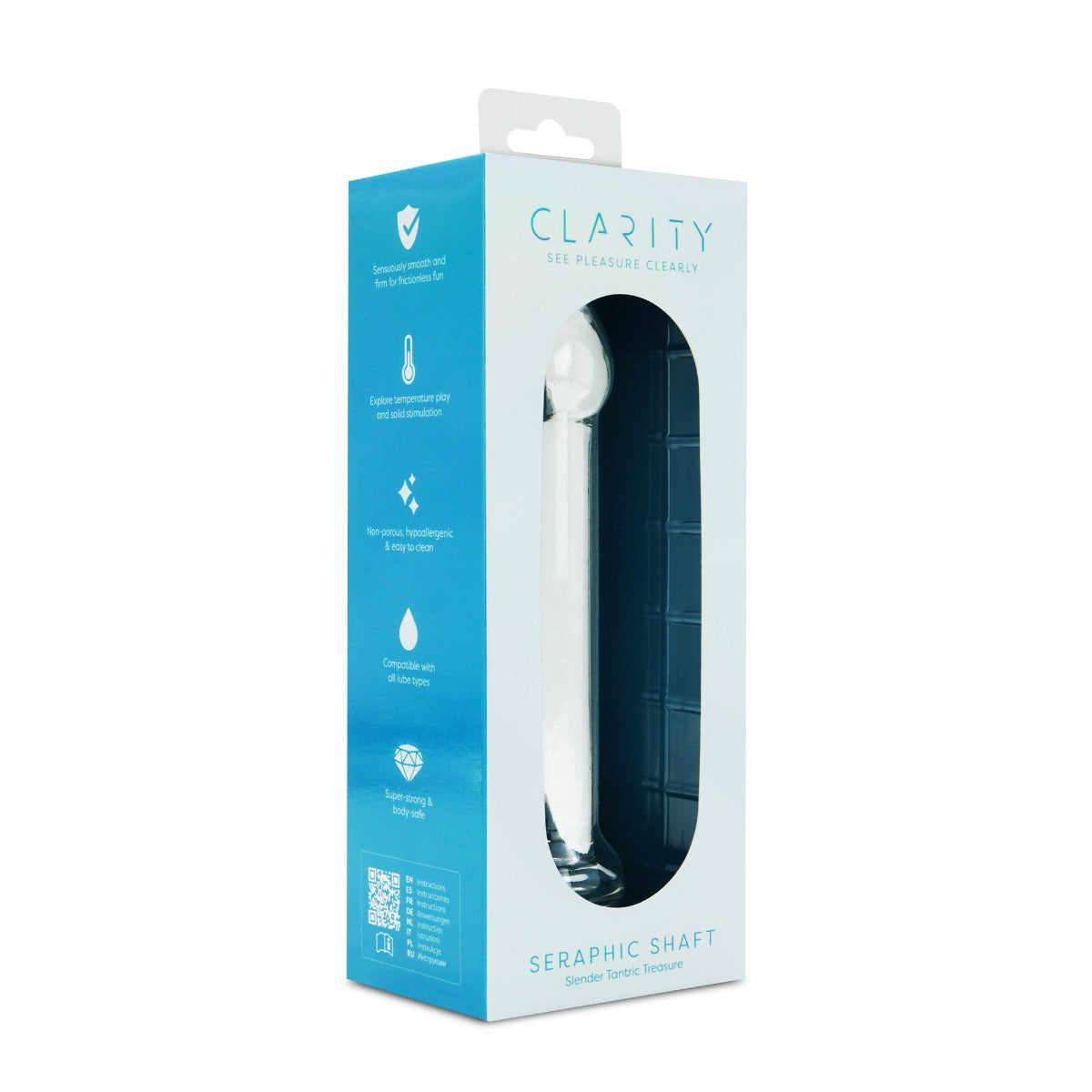Seraphic Shaft Borosilicate Glass Dildo – Hand-Blown 6.6 Inch Straight Dildo > Glass > Dildos