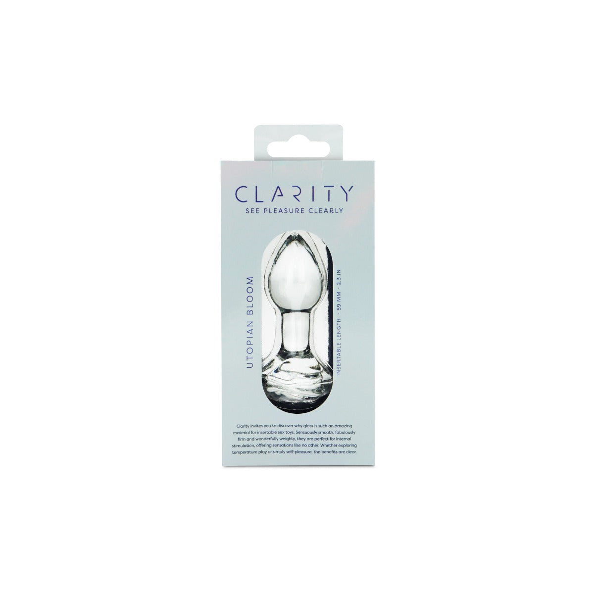 Clarity Utopian Bloom Handcrafted Glass 4.3 Inch Butt Plug > Glass > Dildos