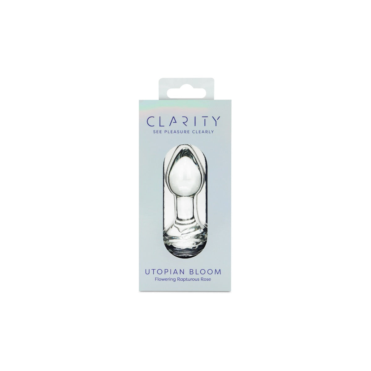Clarity Utopian Bloom Handcrafted Glass 4.3 Inch Butt Plug > Glass > Dildos