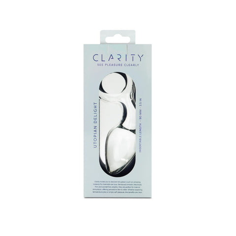 Clarity Utopian Delight – 3.5 Inch Handcrafted Borosilicate Glass Butt Plug > Glass > Dildos