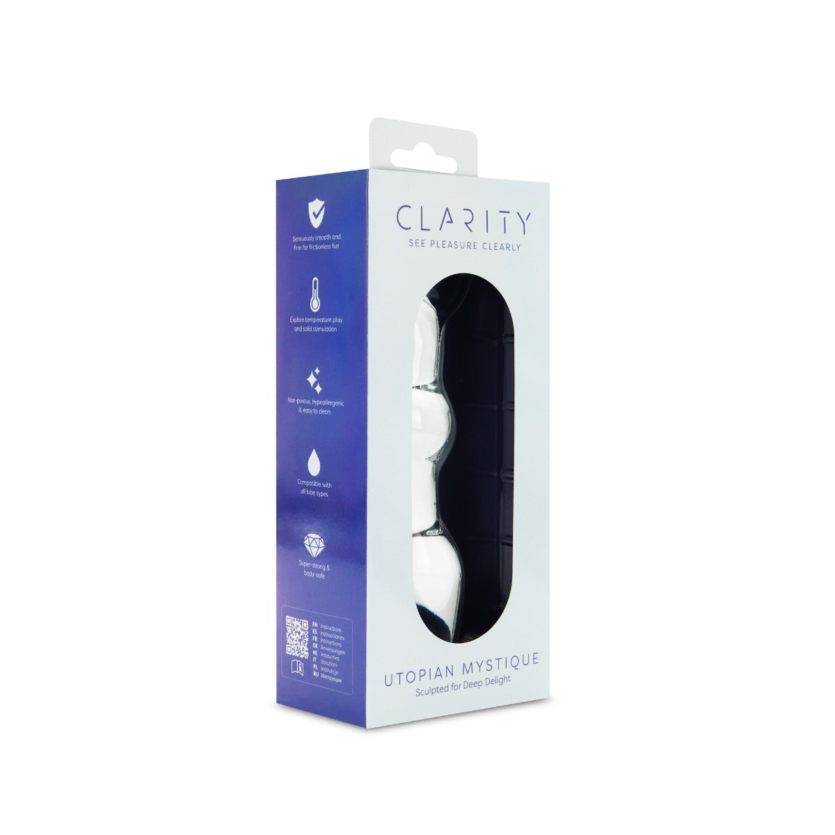 Utopian Mystique 5.2 Inch Ribbed Borosilicate Glass Anal Dildo > Glass > Dildos