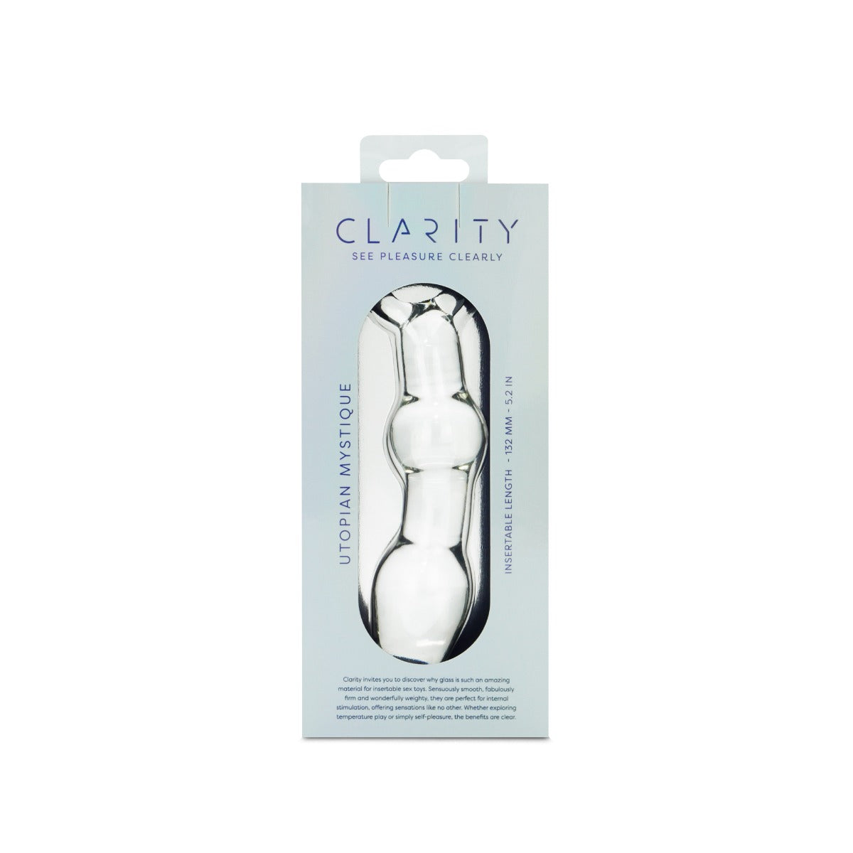 Utopian Mystique 5.2 Inch Ribbed Borosilicate Glass Anal Dildo > Glass > Dildos