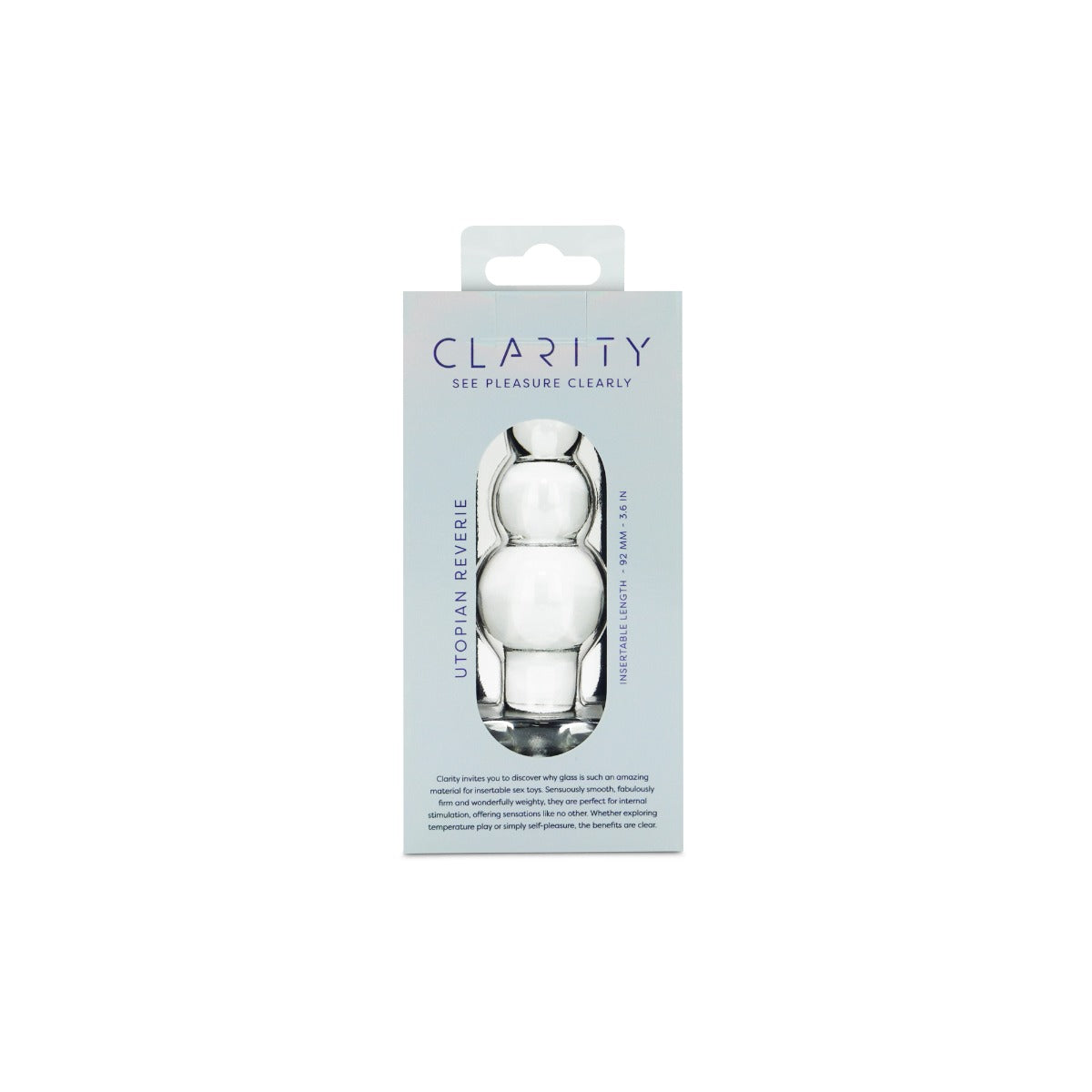 Utopian Reverie Handcrafted Borosilicate Glass Anal Beads 3.6 Inch Anal Toy > Glass > Dildos