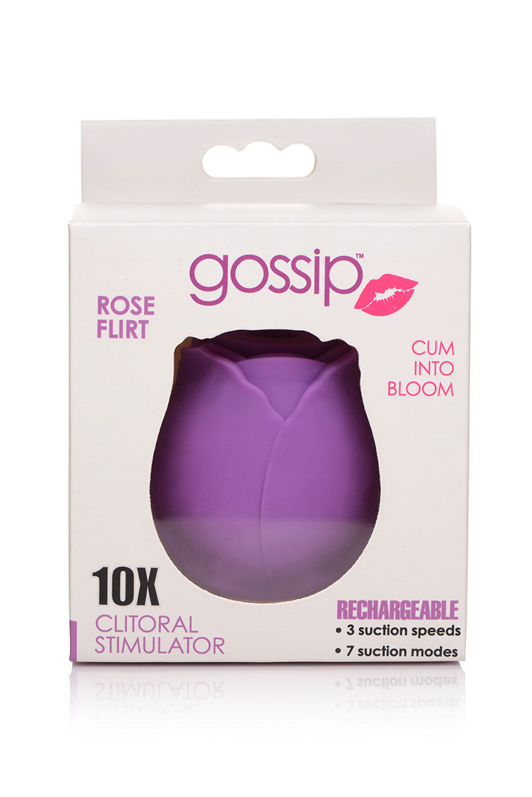 Gossip Cum Into Bloom Clitoral Vibrator Rose Flirt Purple 10X Stimulator Rechargeable > Sex Toys For Ladies > Rose Stimulators