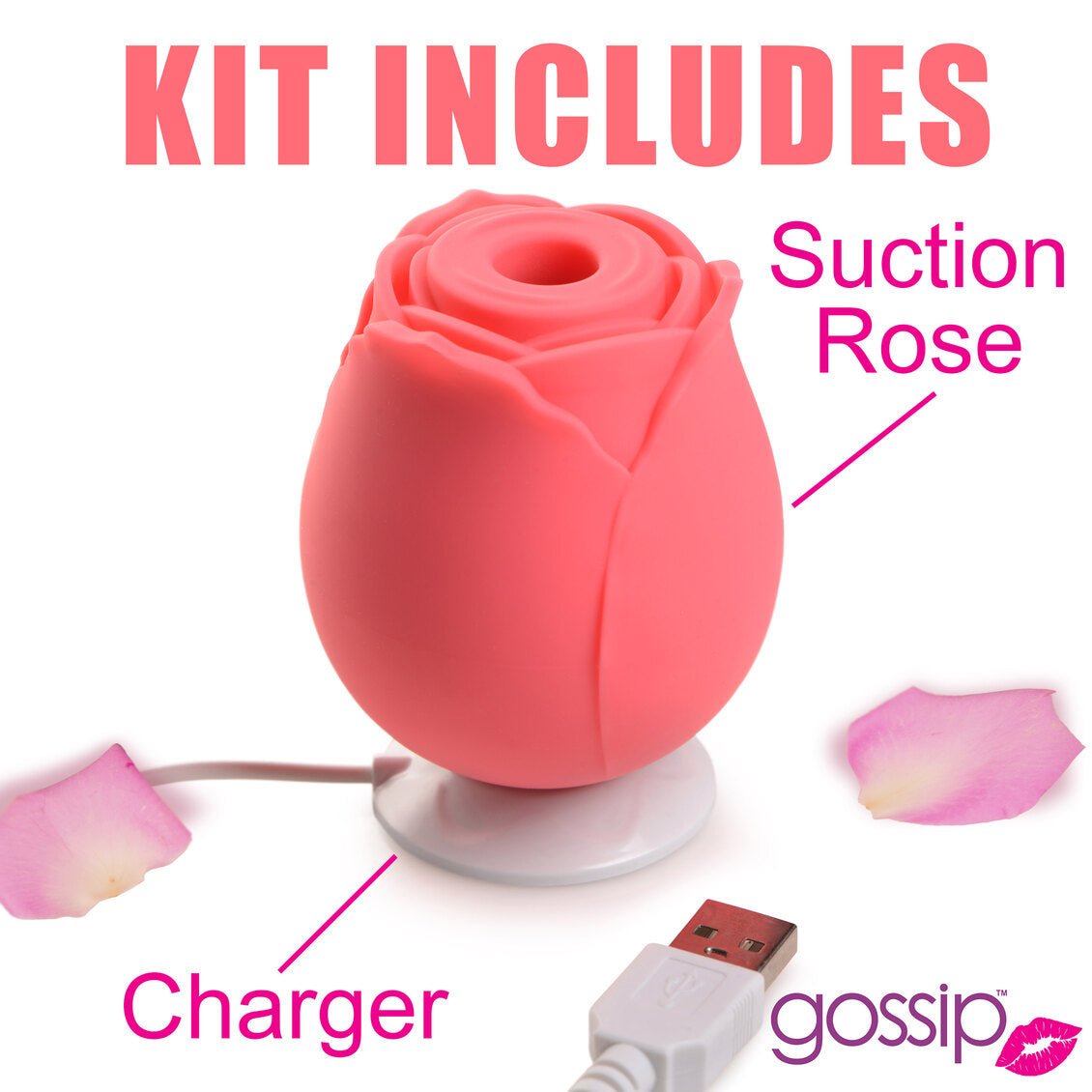 Gossip Cum Into Bloom Clitoral Vibrator Rose Crave Rose Pink > Sex Toys For Ladies > Rose Stimulators