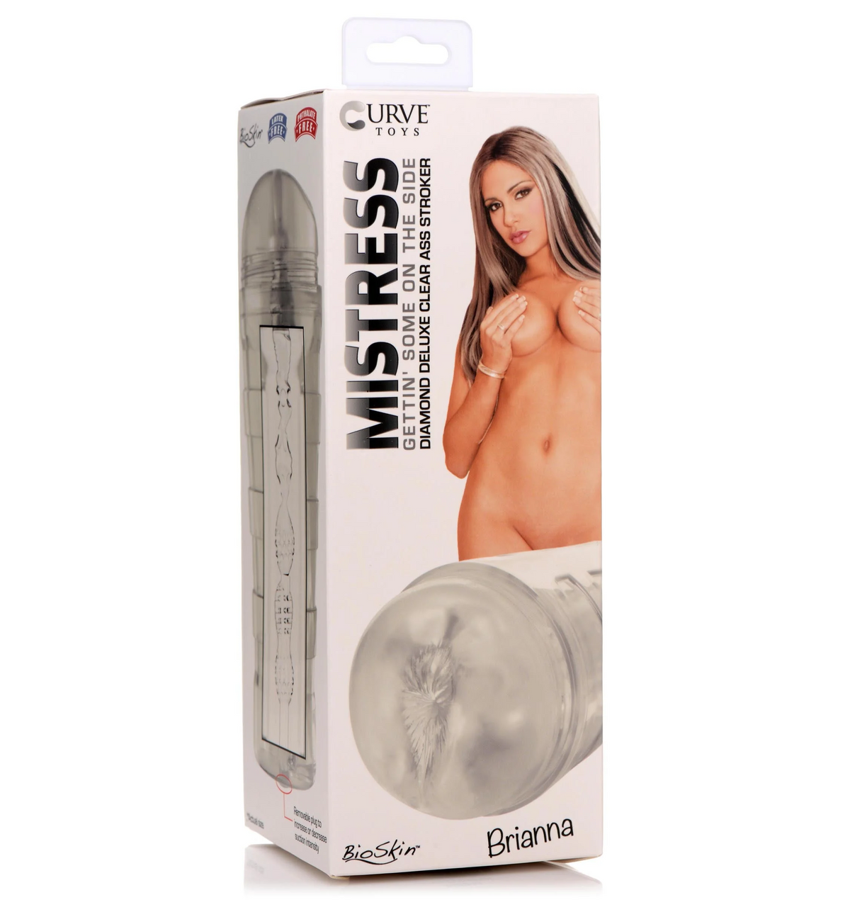 Mistress Brianna Diamond Deluxe Clear Ass Stroker with Storage Case and Controlled Suction > Sex Toys For Men > Masturbators > Pornstar
