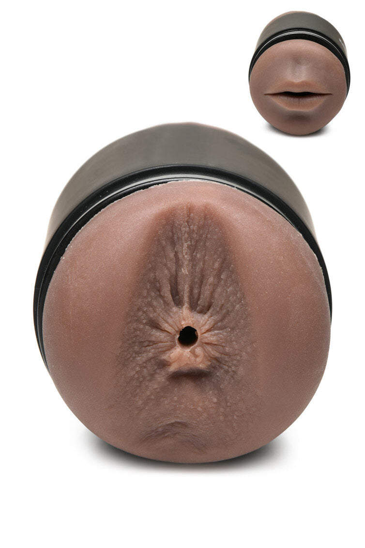 Mistress Double Shot Mini Masturbators Ass and Mouth Dark Tone Compact Ergonomic Design > Sex Toys For Men > Masturbators > Manual