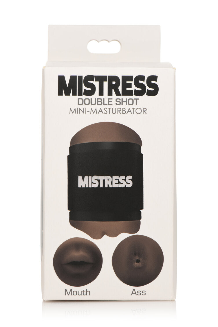 Mistress Double Shot Mini Masturbators Ass and Mouth Dark Tone Compact Ergonomic Design > Sex Toys For Men > Masturbators > Manual