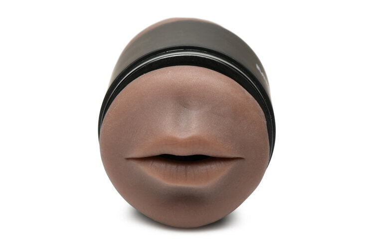 Curve Toys | Mistress Double Shot Mini Masturbators Mouth & Pussy (Dark Tone) Main image