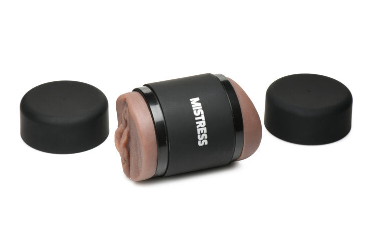 Mistress Double Shot Mini Masturbators Pussy and Ass Dark Tone Compact Ergonomic Design > Sex Toys For Men > Masturbators > Manual