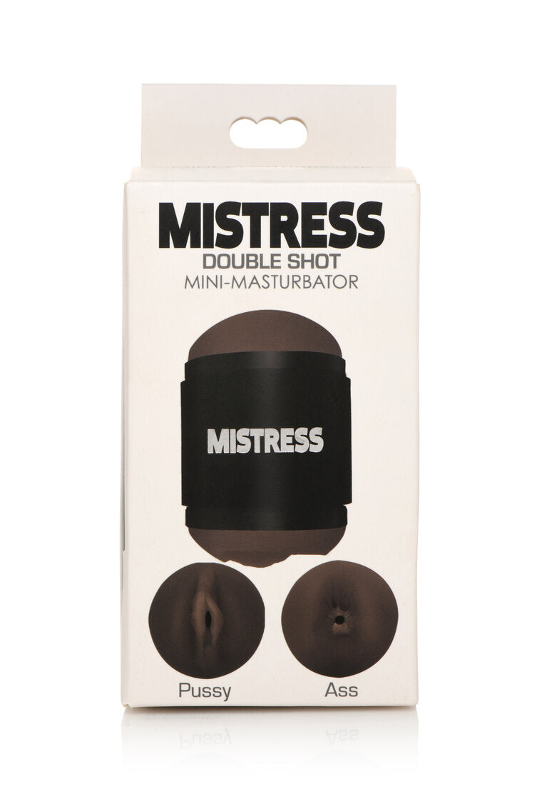 Mistress Double Shot Mini Masturbators Pussy and Ass Dark Tone Compact Ergonomic Design > Sex Toys For Men > Masturbators > Manual