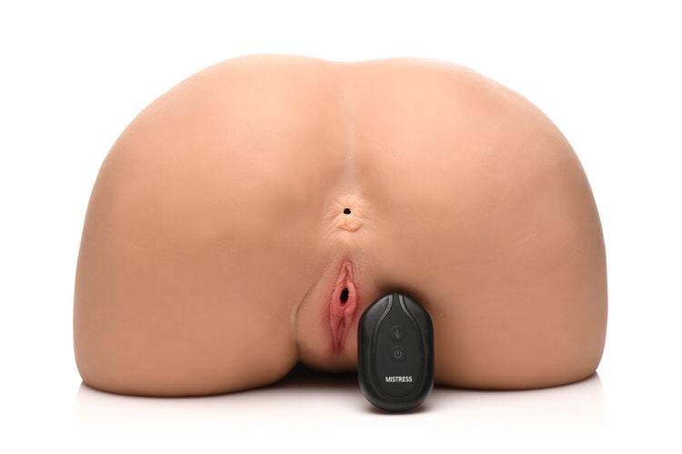 Mistress 3D Life Size Vibrating Pussy and Ass Masturbator with Remote Control and Textured Inner Tunnels > Sex Toys For Men > Assbators