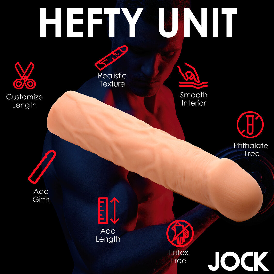 Curve Toys | JOCK Extra Long 3 Penis Extension Sleeve - Light