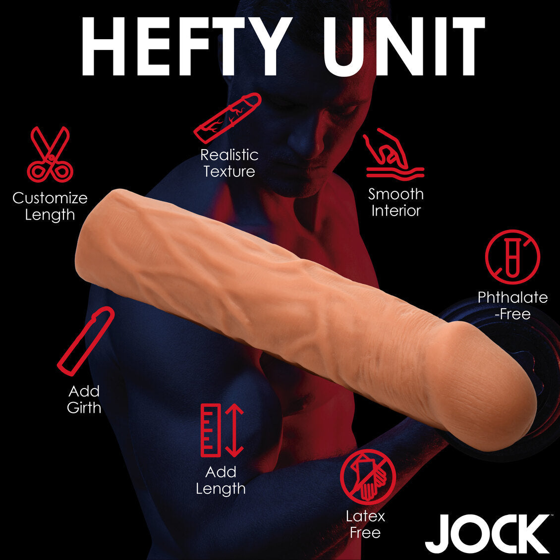 Curve Toys | JOCK Extra Long 3 Penis Extension Sleeve - Medium