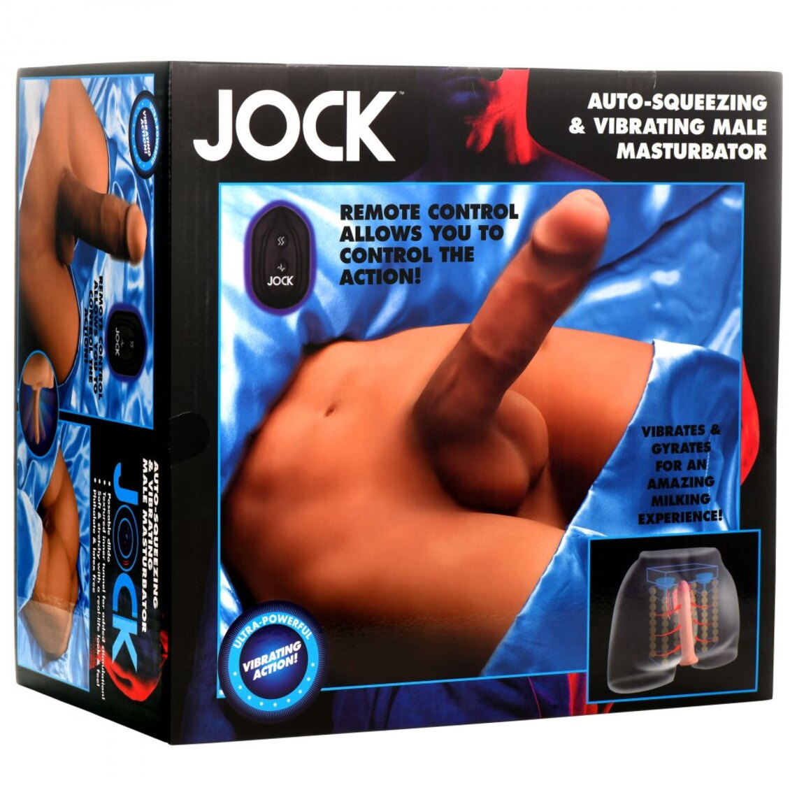 Jock Vibrating and Squeezing Male Masturbator with Poseable Dildo Medium > Sex Toys For Men > Assbators