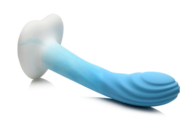 Curve Toys | Simply Sweet 7 Ripple Silicone Dildo Blue White Main image