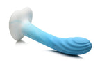 Curve Toys | Simply Sweet 7 Ripple Silicone Dildo Blue White