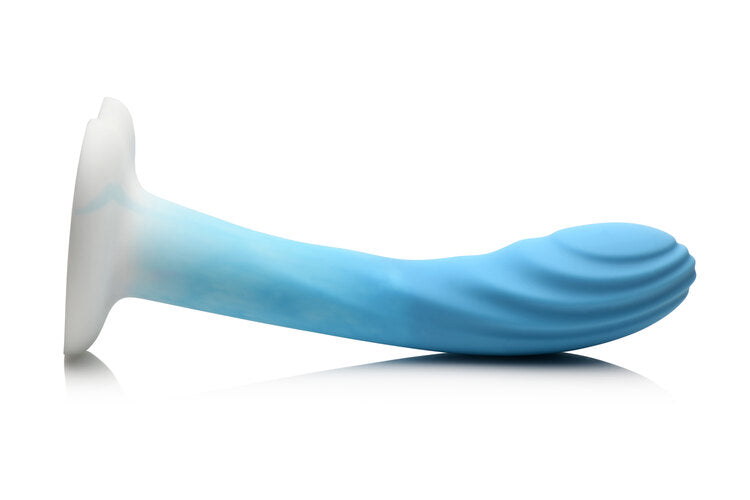 Curve Toys | Simply Sweet 7 Ripple Silicone Dildo Blue White