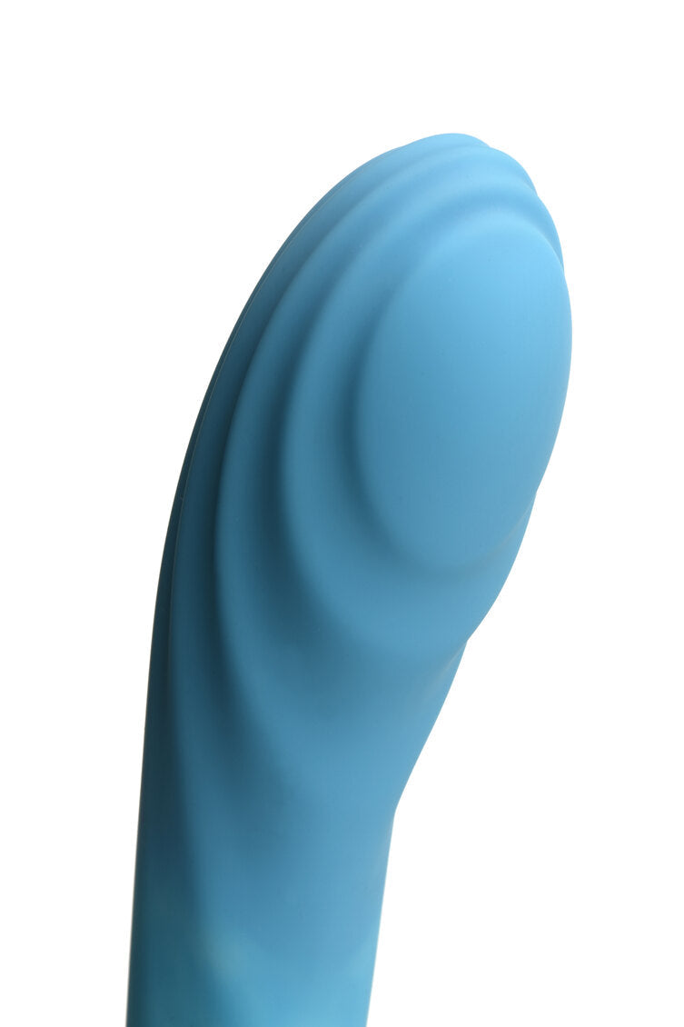 Curve Toys | Simply Sweet 7 Ripple Silicone Dildo Blue White
