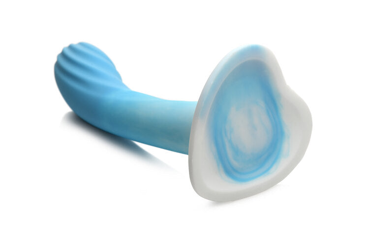 Curve Toys | Simply Sweet 7 Ripple Silicone Dildo Blue White