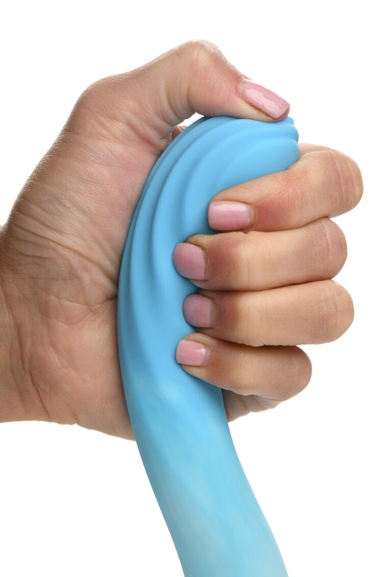 Curve Toys | Simply Sweet 7 Ripple Silicone Dildo Blue White