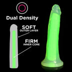 Curve Toys | LolliCock 7 inches Glow-In-The-Dark Silicone Dildo Green