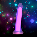 Curve Toys | LolliCock 7 inches Glow-In-The-Dark Silicone Dildo Pink