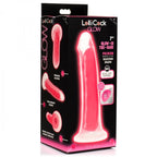 Curve Toys | LolliCock 7 inches Glow-In-The-Dark Silicone Dildo Pink