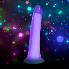 Curve Toys | LolliCock 7 inches Glow-In-The-Dark Silicone Dildo Purple