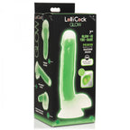 Curve Toys | LolliCock 7 inches Glow-In-The-Dark Silicone Dildo w Balls Green