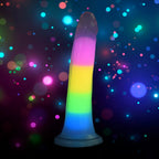 Curve Toys | Lollicock 7 Glow-in-the-Dark Rainbow Silicone Dildo