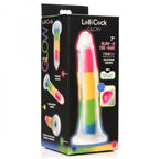 Curve Toys | Lollicock 7 Glow-in-the-Dark Rainbow Silicone Dildo