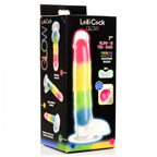 Curve Toys | Lollicock 7 Glow-in-the-Dark Rainbow Silicone Dildo w/ Balls