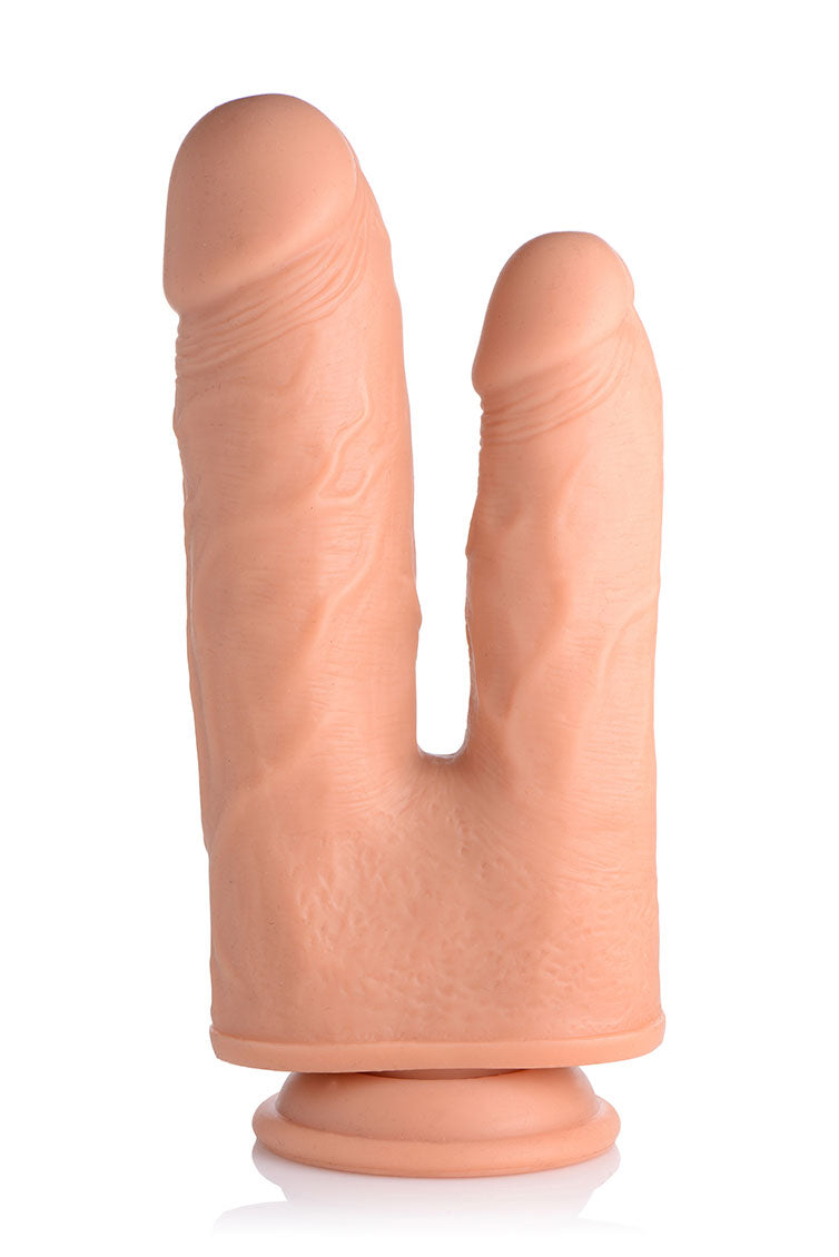 Big Shot 8 Inch Double Shot 10X With Turbo Mode Silicone Vibrating Rotating Remote Control Double Dong > Dildos > Double Dildos