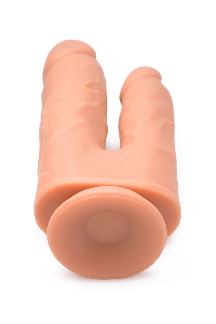 Big Shot 8 Inch Double Shot 10X With Turbo Mode Silicone Vibrating Rotating Remote Control Double Dong > Dildos > Double Dildos