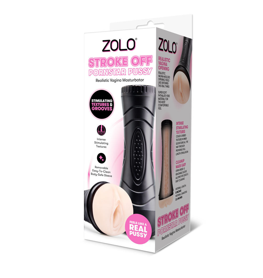 Zolo Pornstar Pussy – Textured Masturbator Sleeve Beige > Sex Toys For Men > Masturbators > Manual Main image