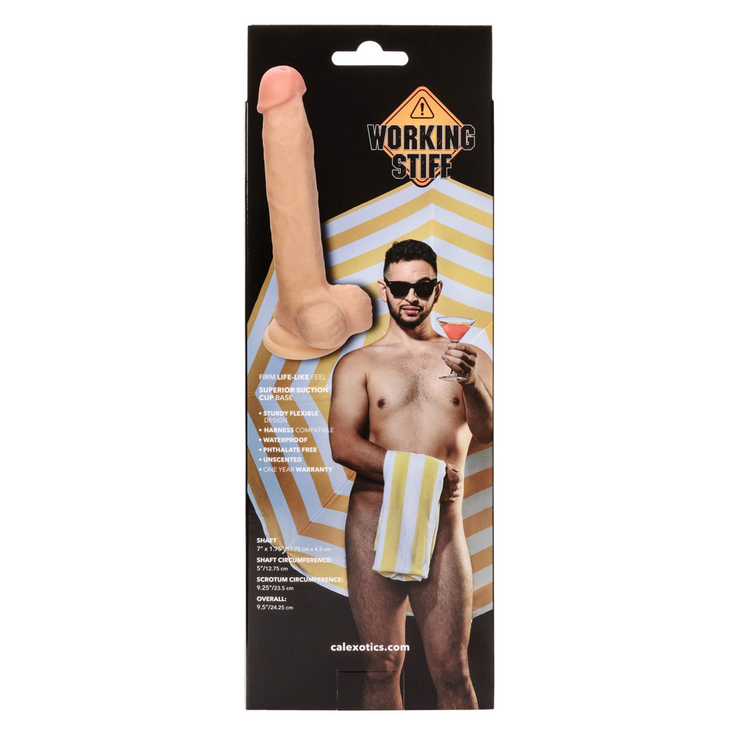 Working Stiff The Cabana Boy 7 Inch Flesh Tone Realistic Dildo with Suction Cup Base DONGS