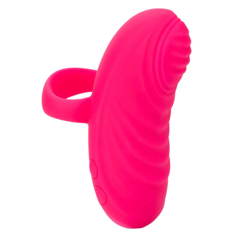 Envy Handheld Thumping Massager Pink Silicone Waterproof with Dual Motors and 3 Speeds, 7 Functions, USB Rechargeable Finger Stimulator