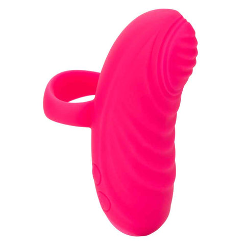 Envy Handheld Thumping Massager Pink Silicone Waterproof with Dual Motors and 3 Speeds, 7 Functions, USB Rechargeable Finger Stimulator