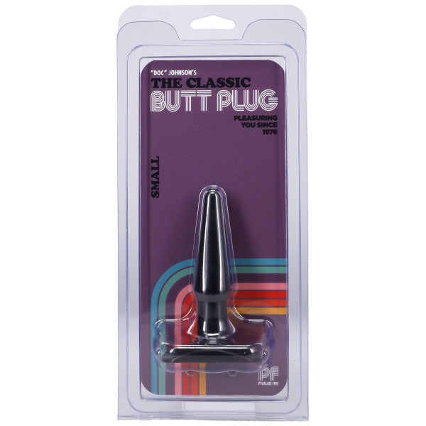 Classic Smooth Butt Plug Small Black 4.5 Inch > Anal Range > Butt Plugs