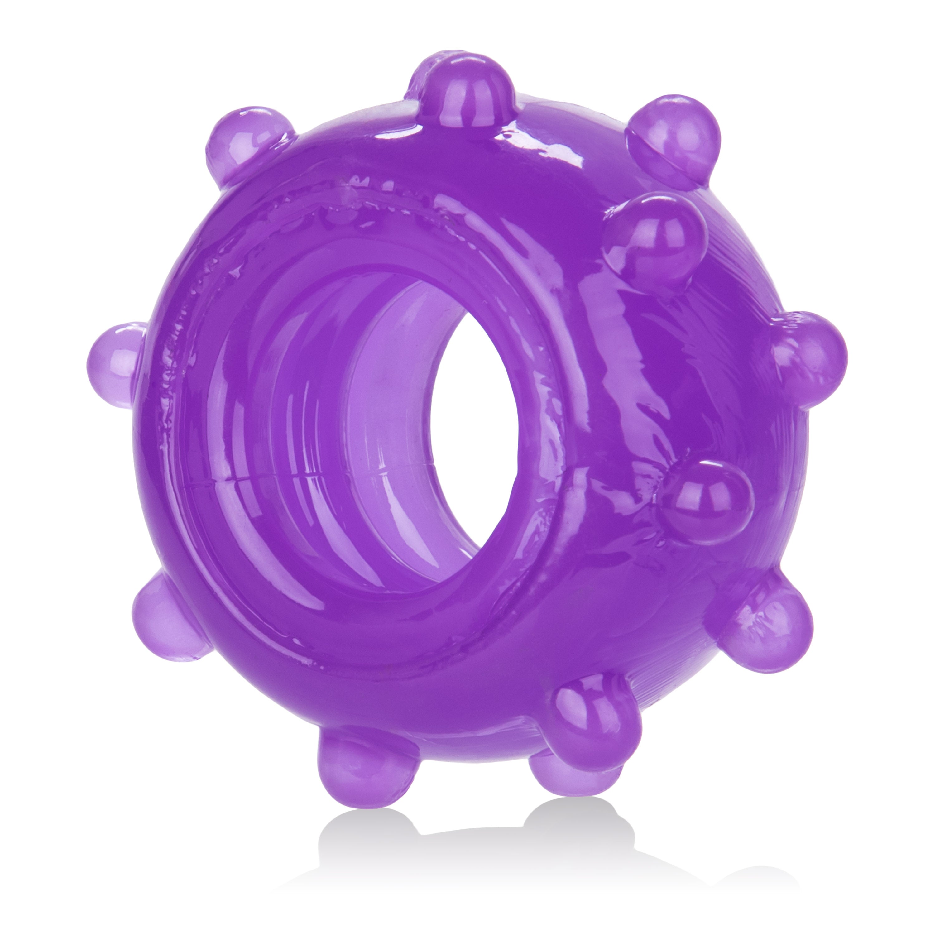 Reversible Ring Set Purple 3-Piece Stretchy Erection Enhancers with Textured Ridges and Grooves COCK RING Set