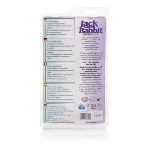 Jack Rabbit Petite Jack Rabbit Vibrator Purple 4.75 Inch Waterproof Rotating and Vibrating Dual Action Toy VIBRATORS-RABBIT