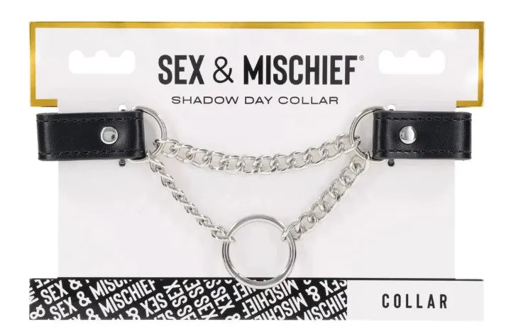 Shadow Day Collar – Faux Leather Collar with Silver Hardware > Bondage Gear > Collars & Leashes